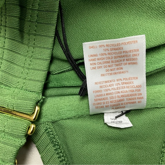 Green Ribbed Bikini Top - Picture 5 of 6